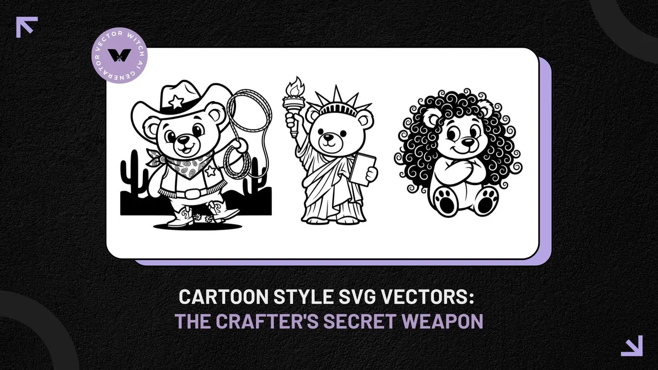 Cartoon Style SVG Vectors for Crafters and Designers