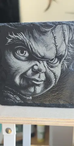 Laser engraved coaster