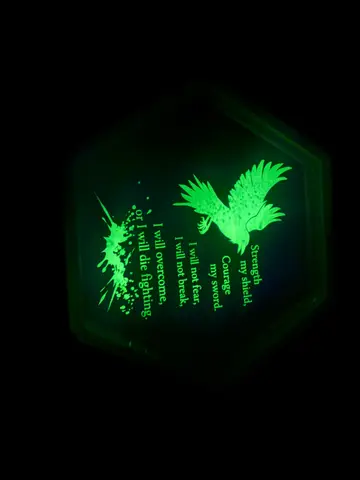 Glow in the dark mirror