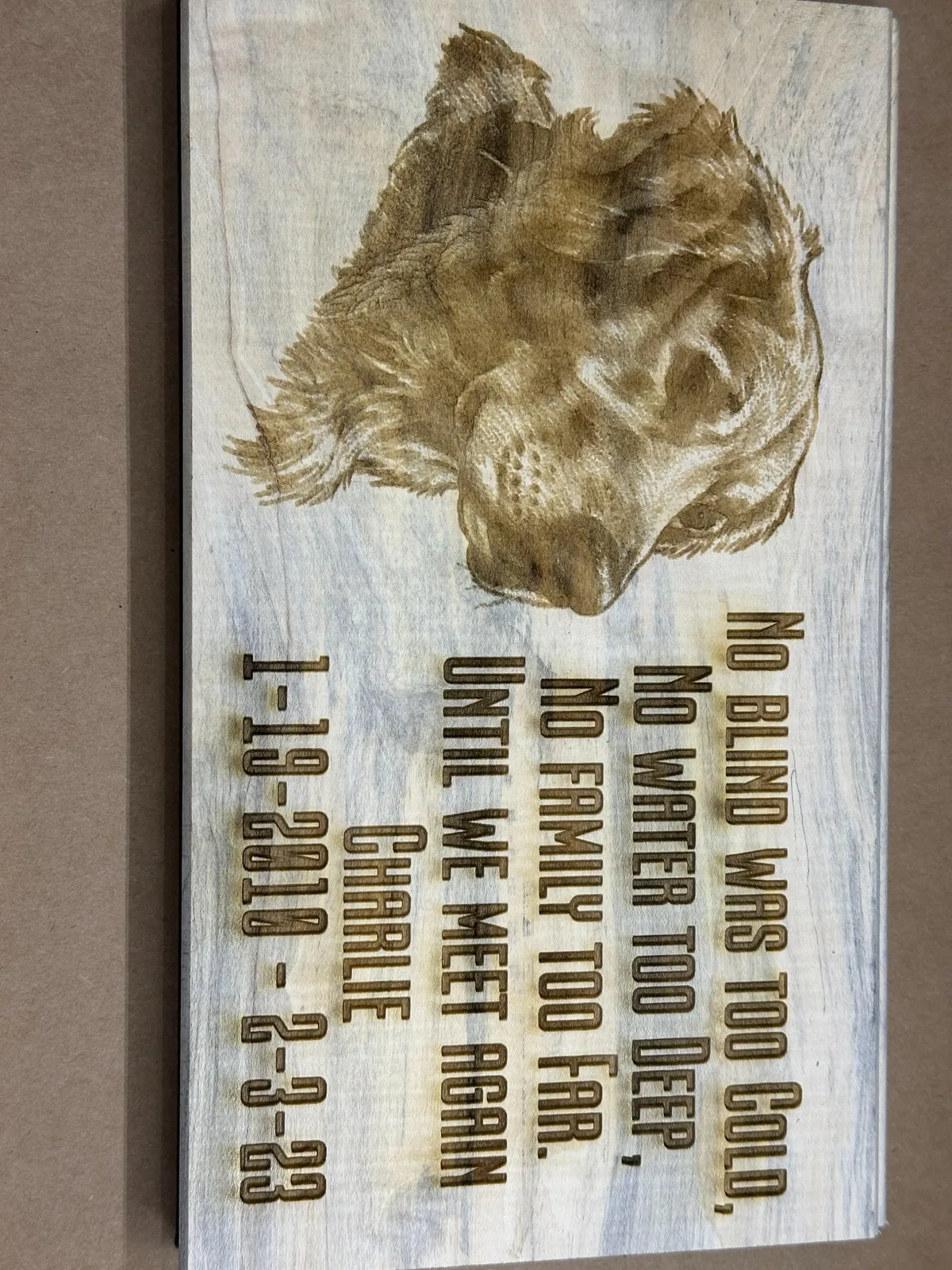 Dog memorial plague