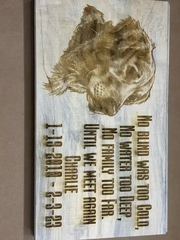 Dog memorial plague