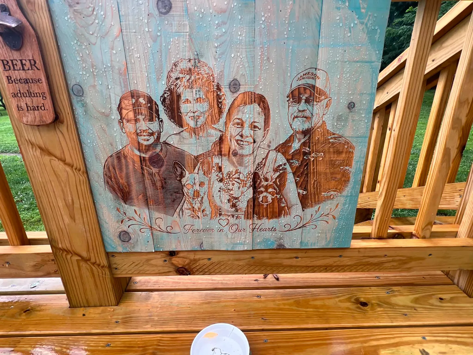 Deck memorial hanging