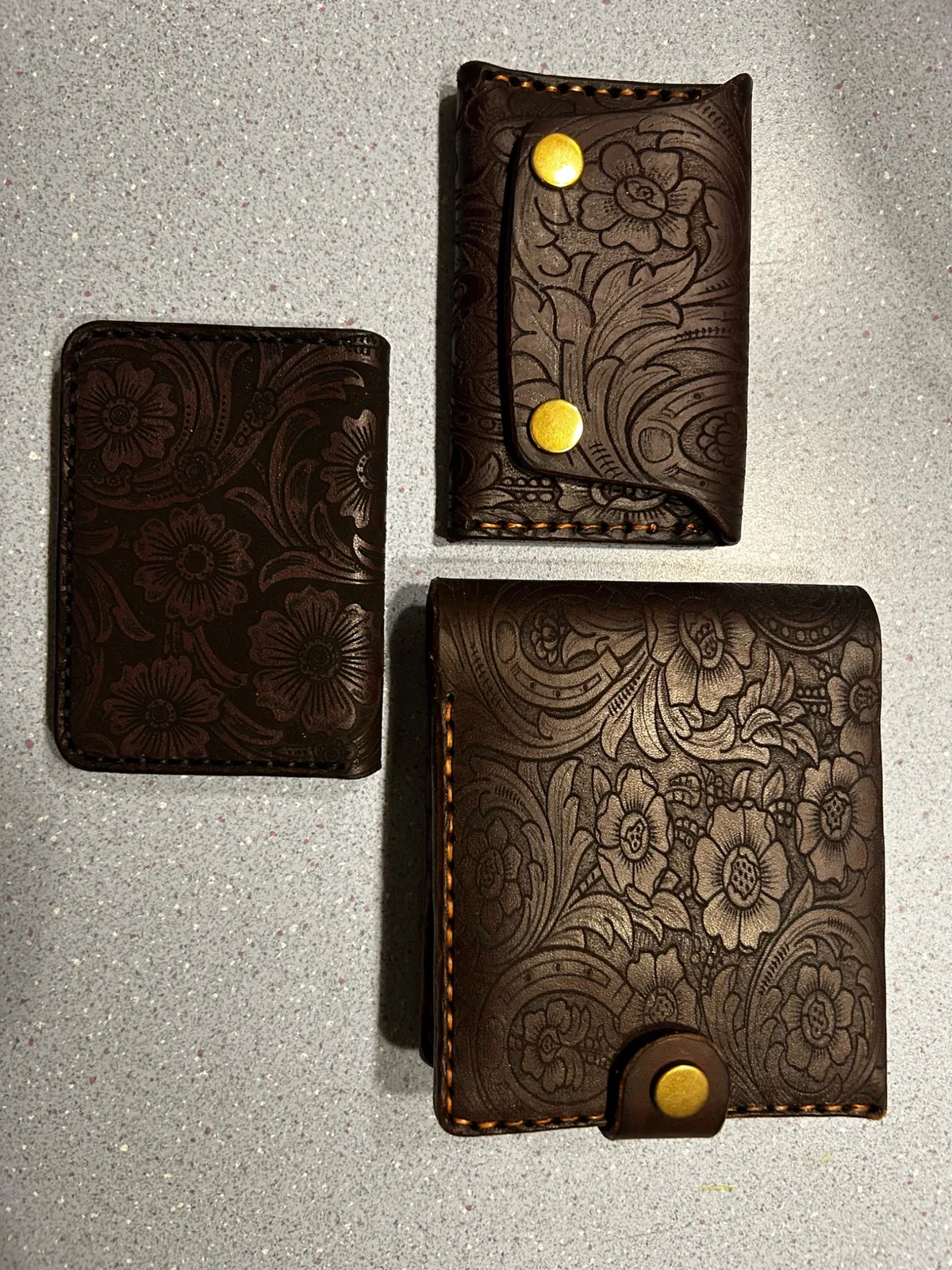 Laserengraved leather wallets