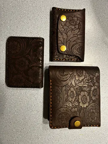 Laserengraved leather wallets