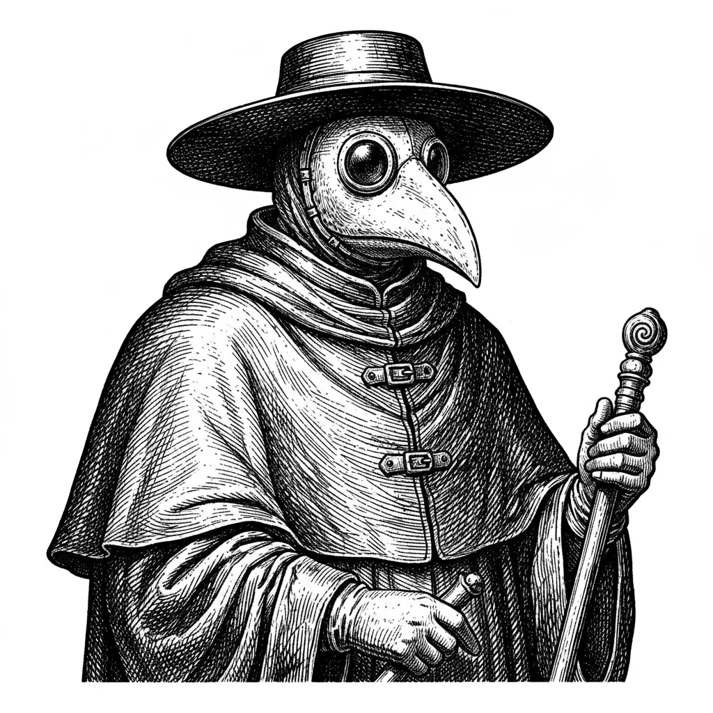 Create image of a plague doctor