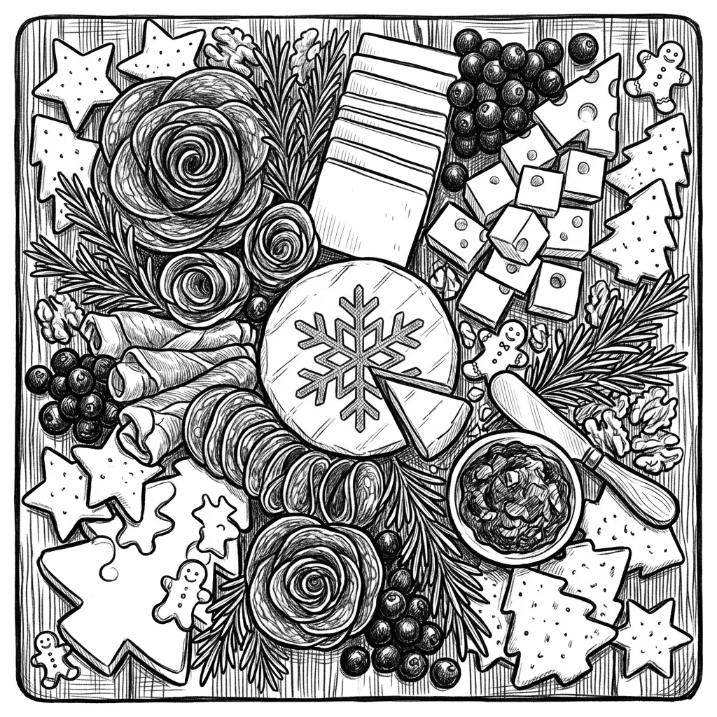 Create a Christmas themed charcuterie board