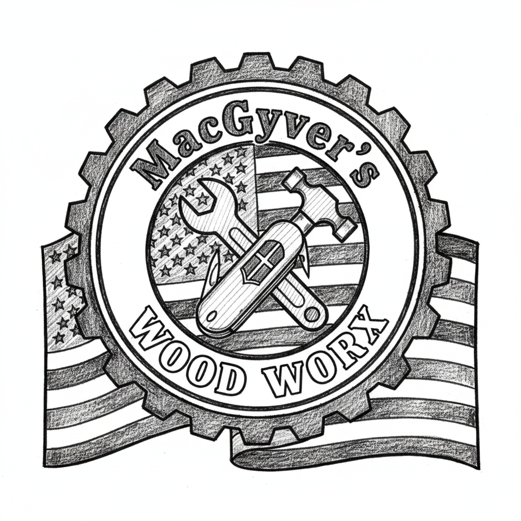 MacGyver's Wood Worx with American flag