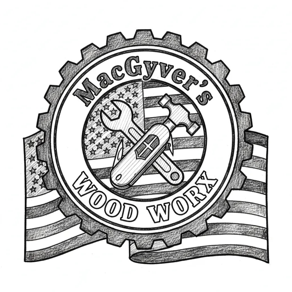 MacGyver's Wood Worx with American flag