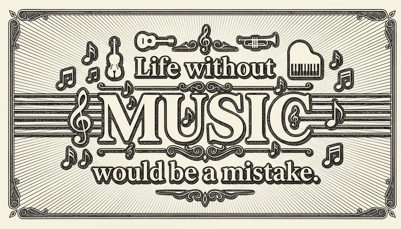 Music Life Mistake Quote Instruments Notes - Free PNG Download ...