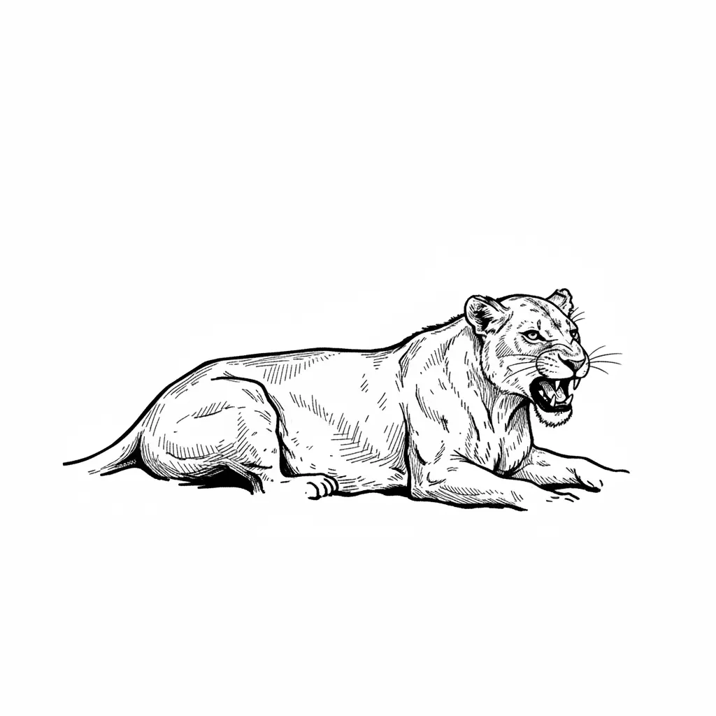 Remove background and focus on lion