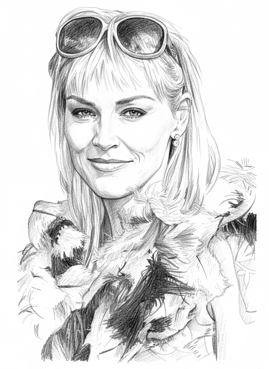 Sharon Stone Smiling Sunglasses Blonde Hair Fur - Free PNG Download ...
