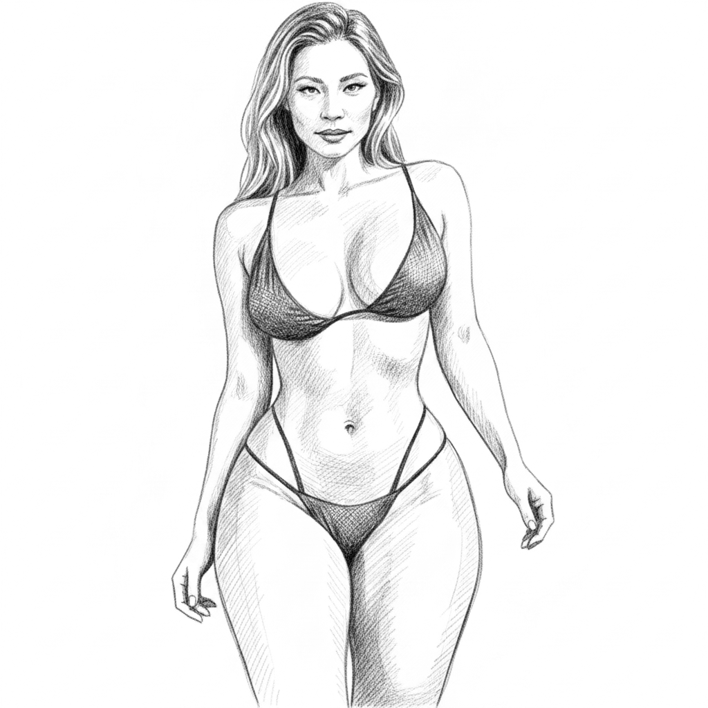 Grafica vettoriale in stile pencil-sketch