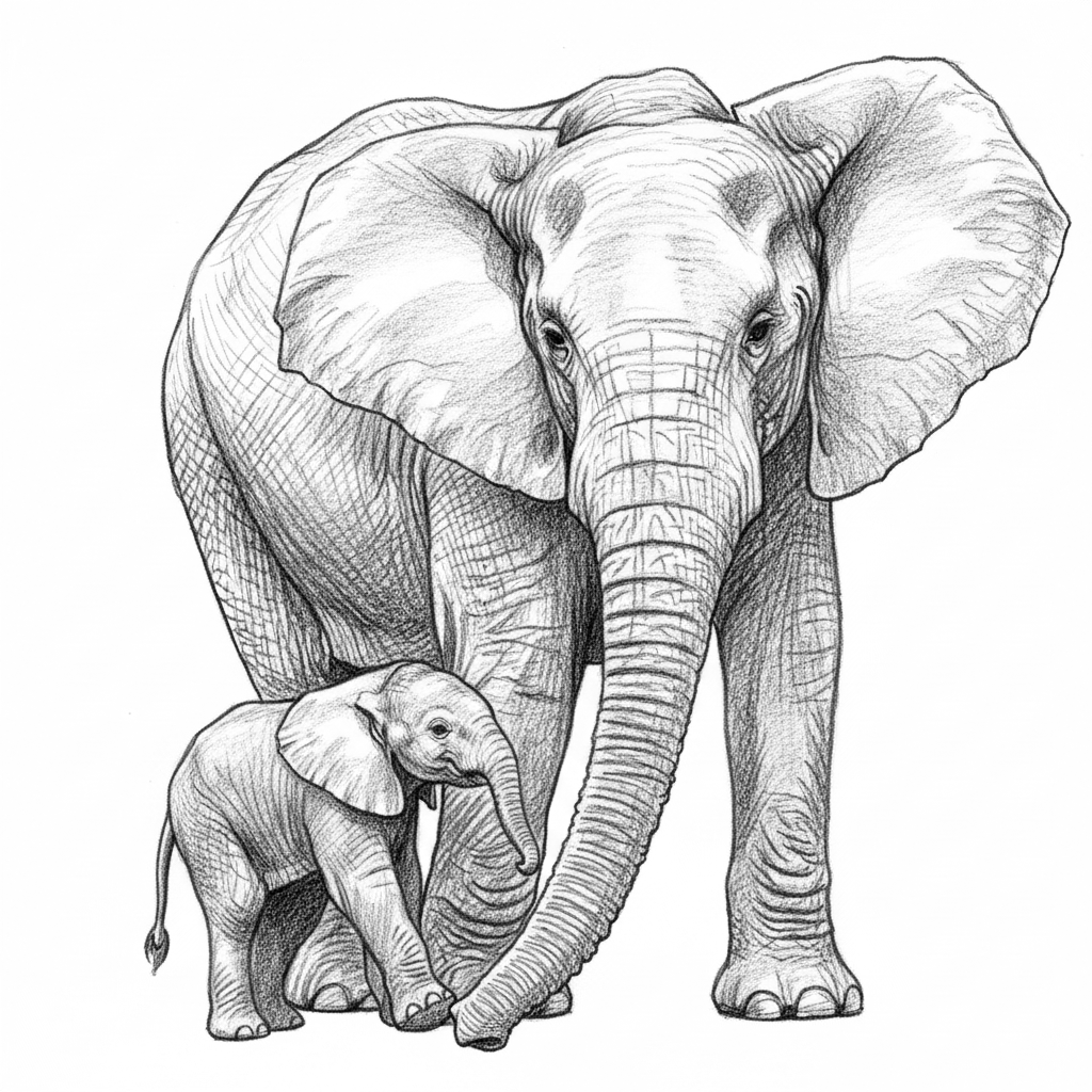 Pencil Sketch Immagine raster