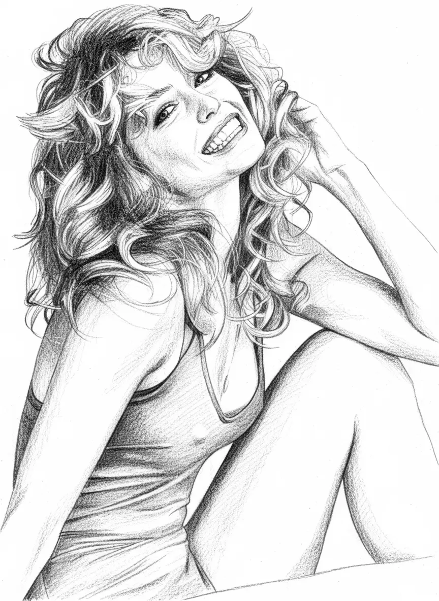 Pencil Sketch Imagem raster