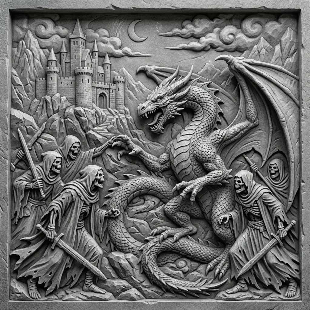 dragon and night walkers