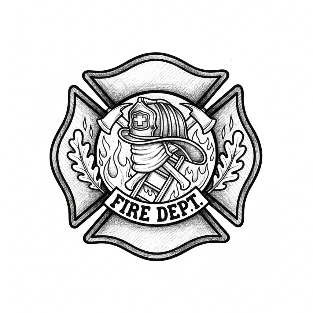 Fire fighter Maltese cross