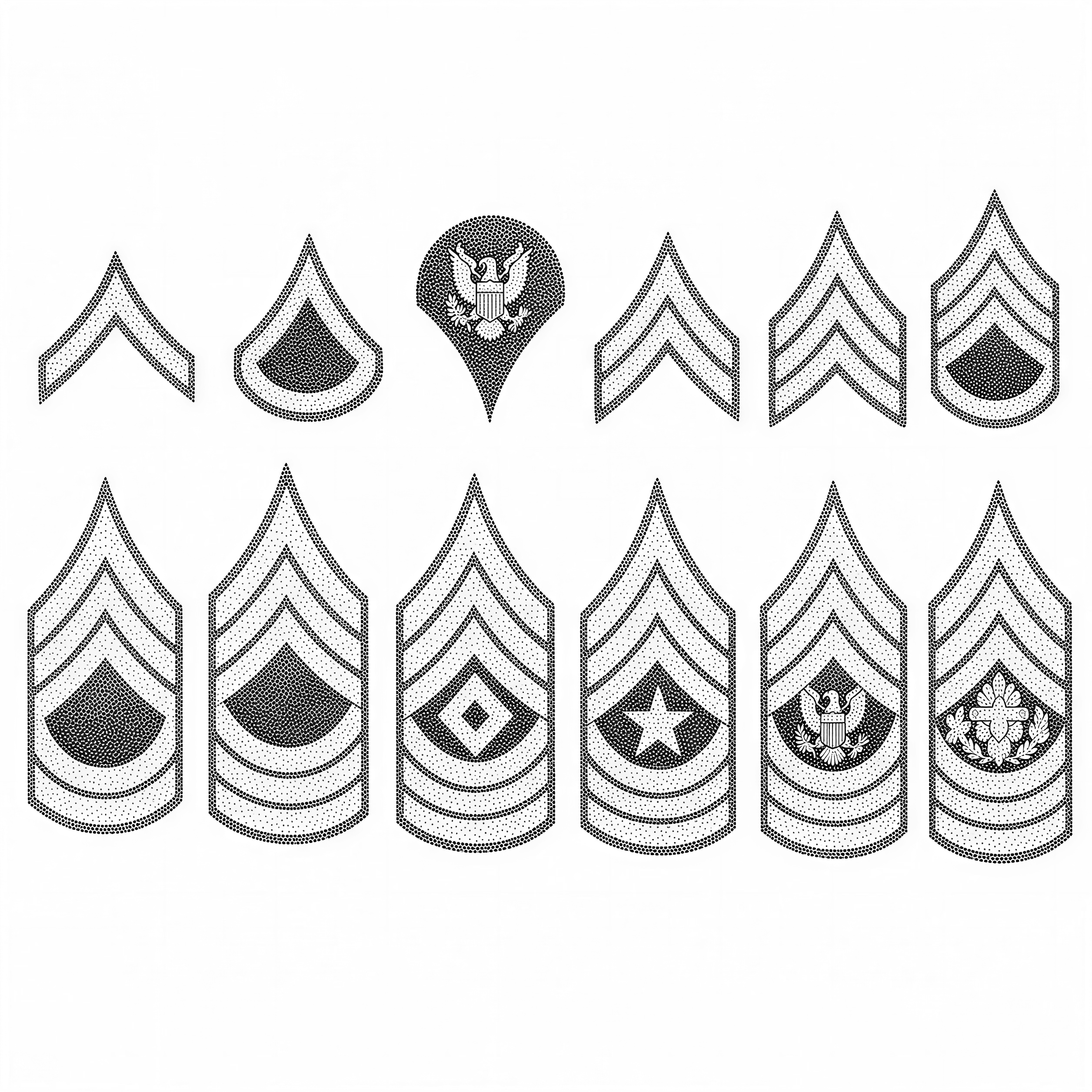 Military Ranks Insignia Chevrons Army Enlisted - Free PNG Download ...