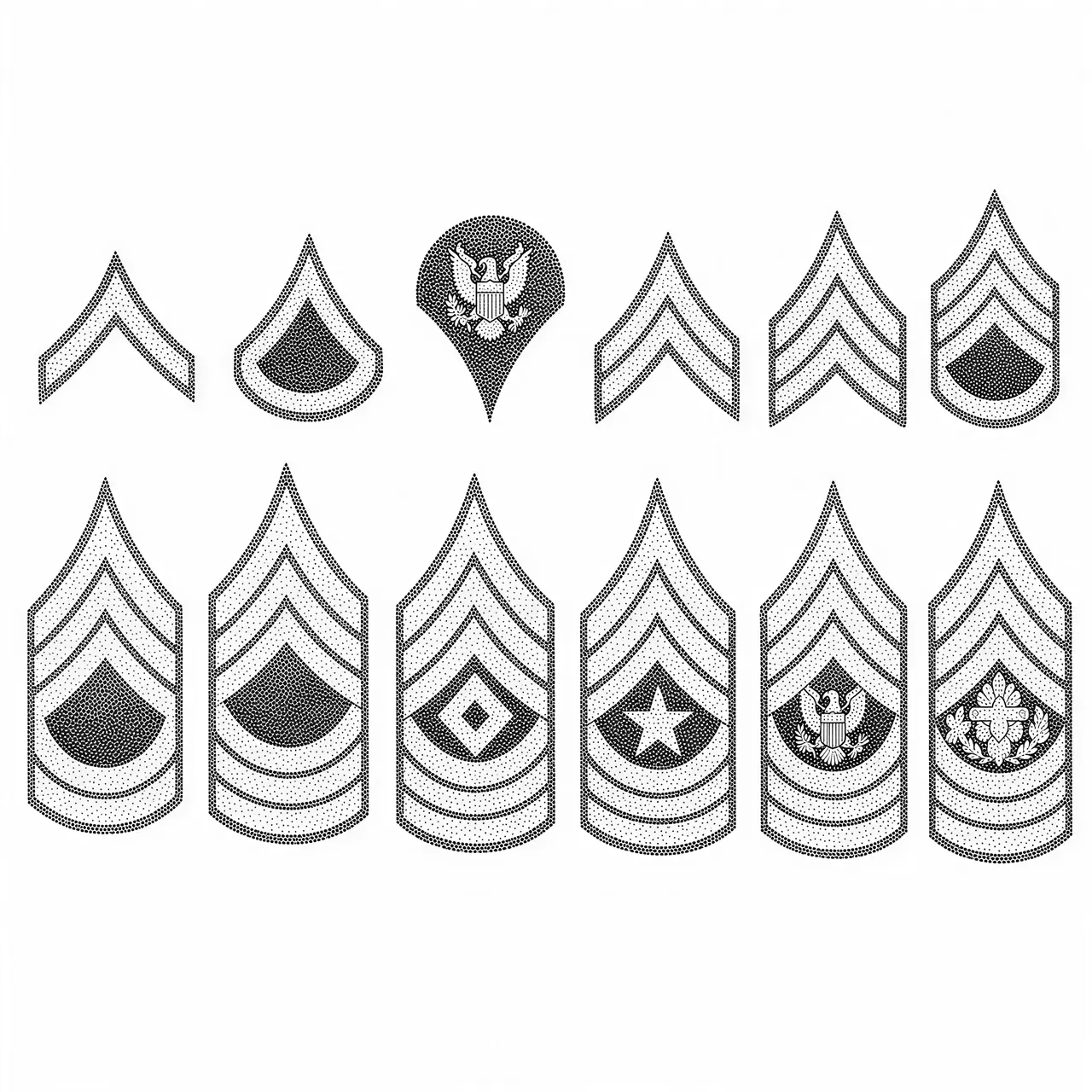 Military Ranks Insignia Chevrons Army Enlisted - Free PNG Download ...