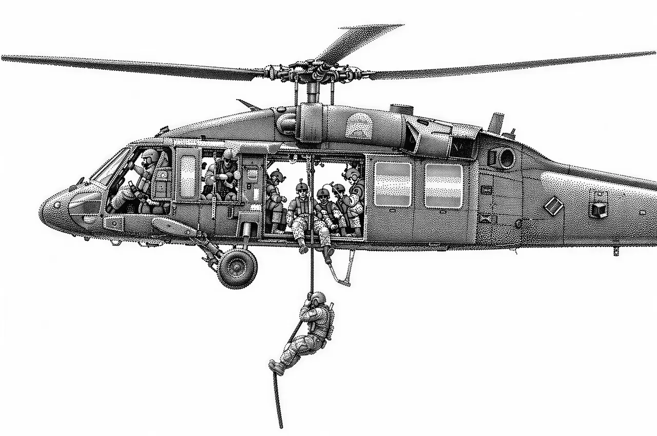 Design Ropes Icon Blackhawk Soldiers Fast Rope Tactical Insertion - Free PNG Download ...
