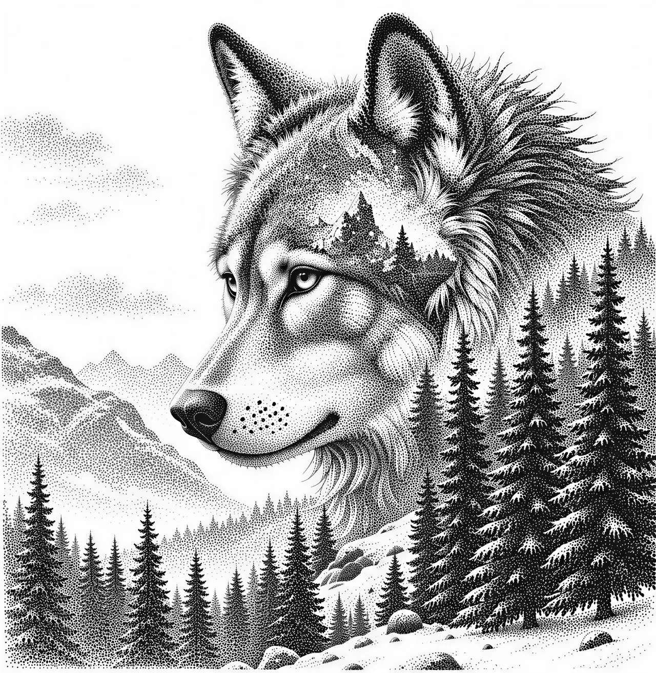 Stipple Rasterbild