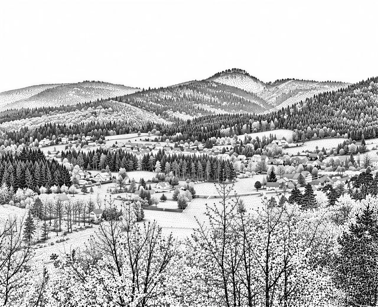 Vektorgrafik im Stil stipple
