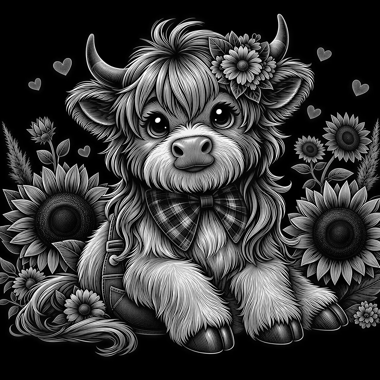 Graphique vectoriel de style scratchboard
