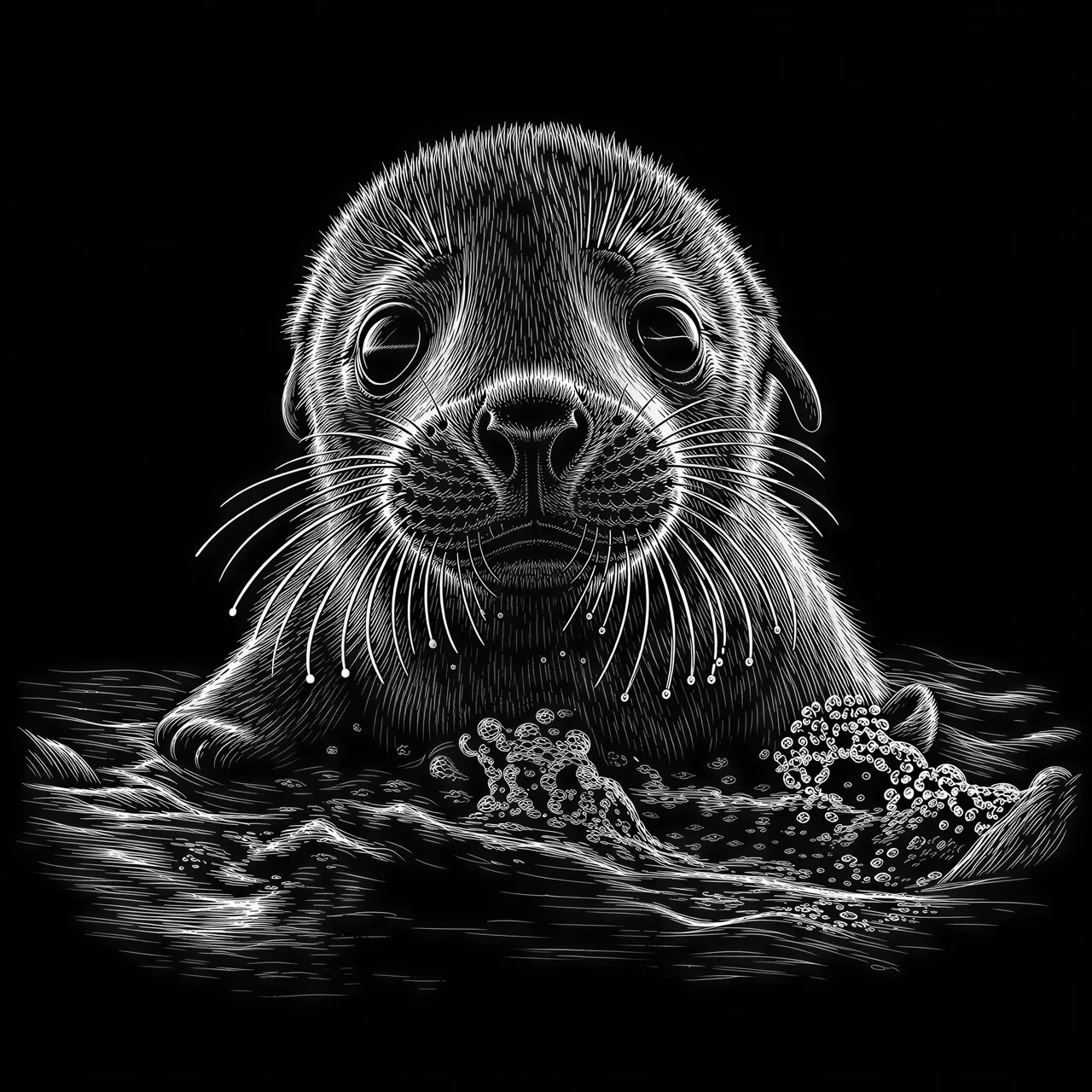 Graphique vectoriel de style scratchboard