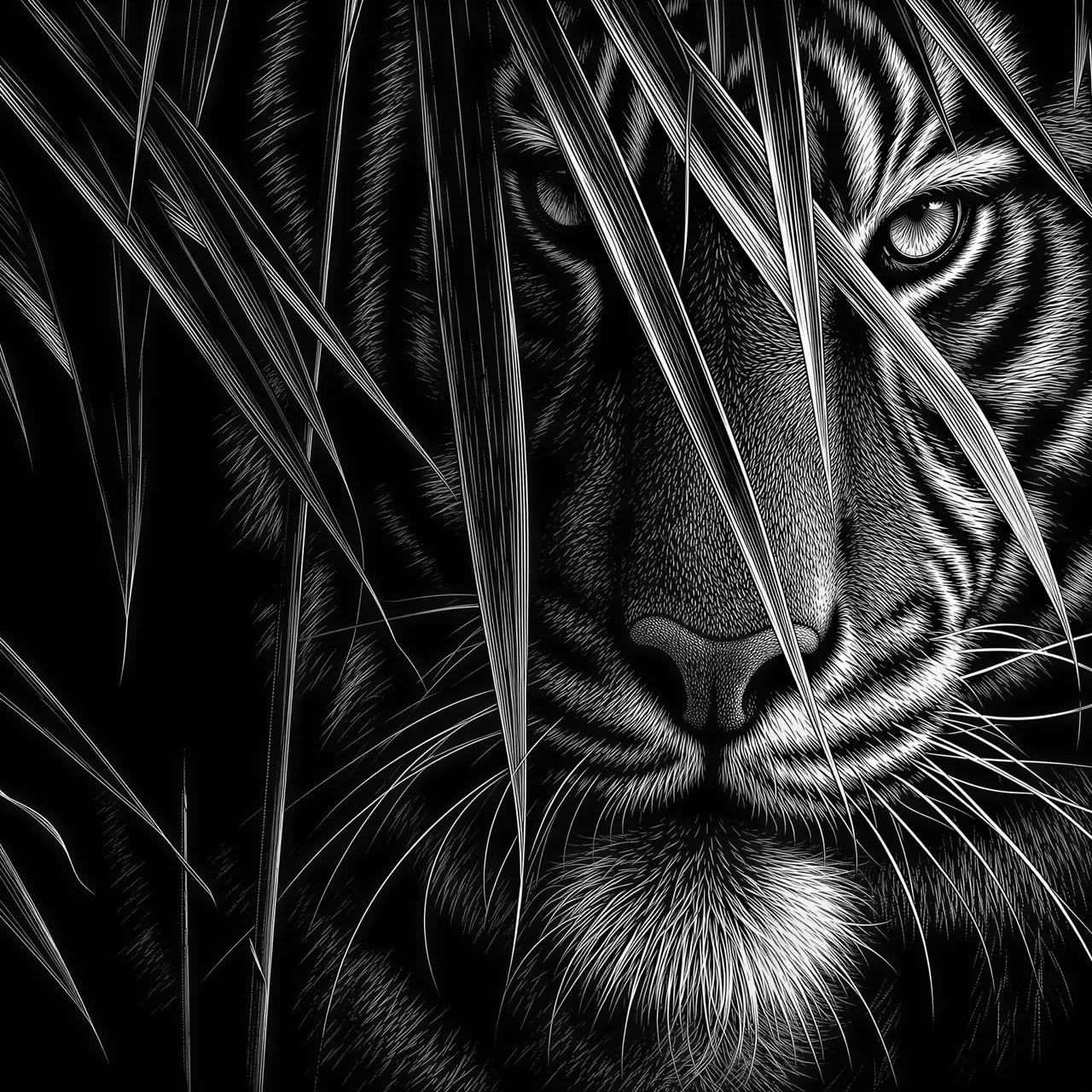 Graphique vectoriel de style scratchboard