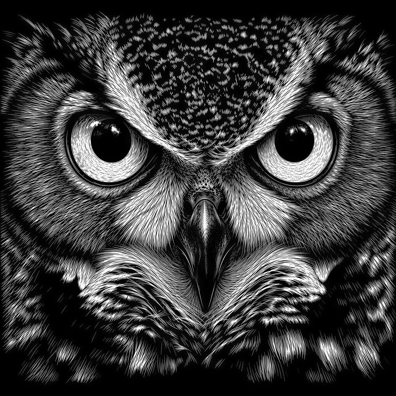 Graphique vectoriel de style scratchboard