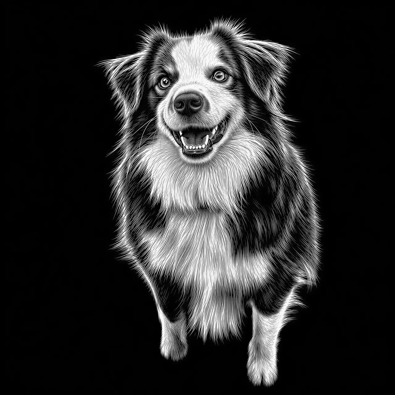Graphique vectoriel de style scratchboard
