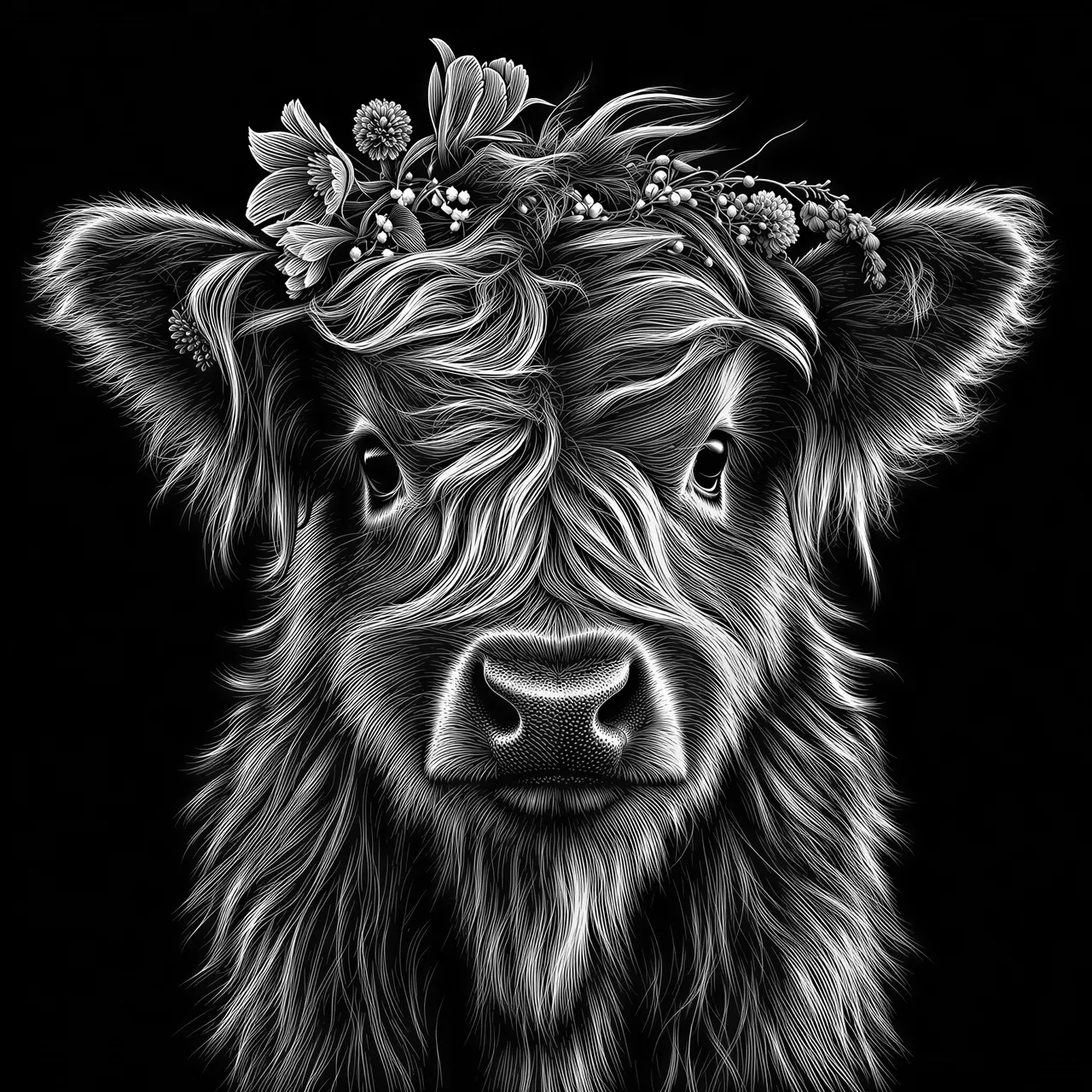Graphique vectoriel de style scratchboard