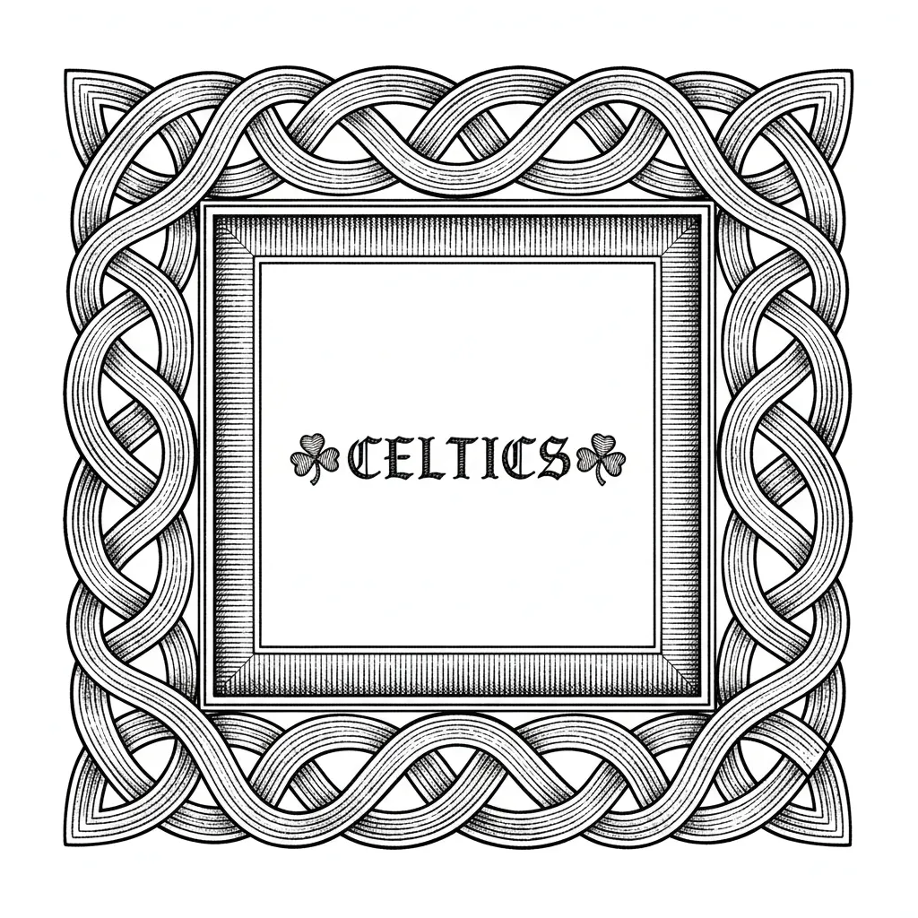 Make 5x7 Celtics knot picture frame design