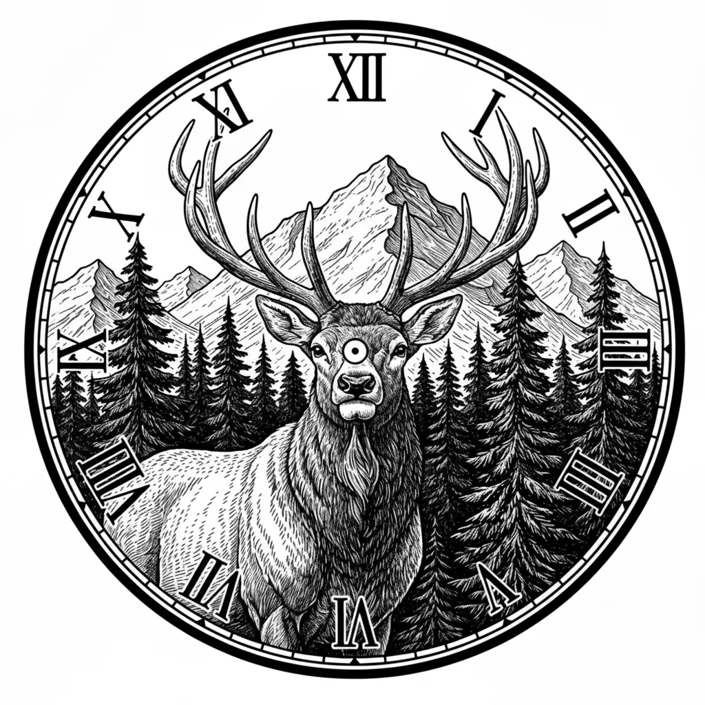 Remove the clock arms from this image