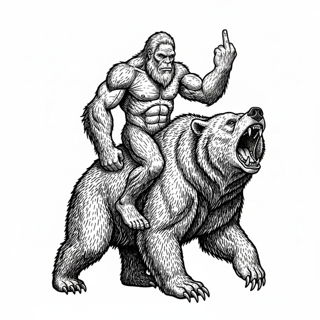 Remove the club from bigfoot's hand and make him give the middle finger