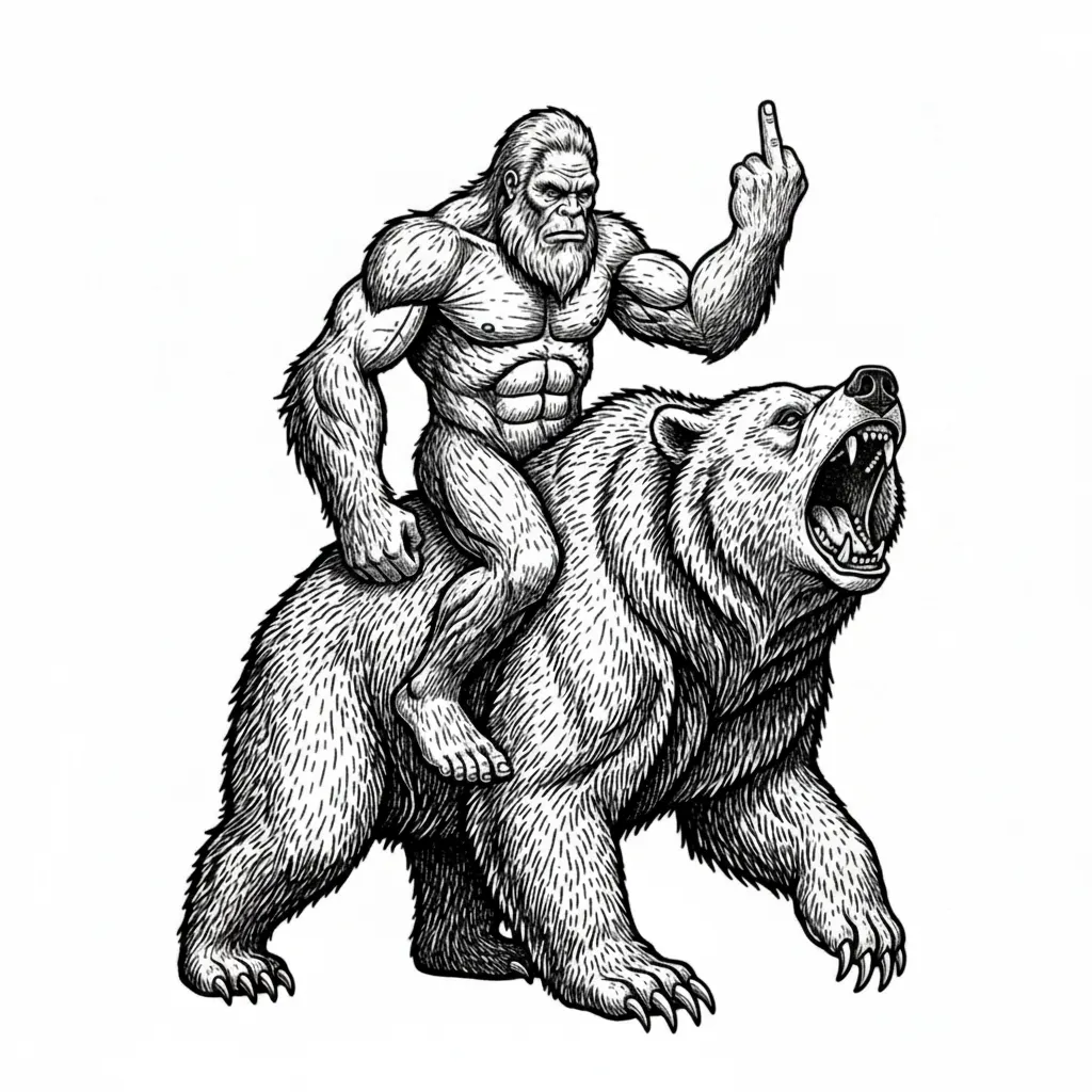 Remove the club from bigfoot's hand and make him give the middle finger