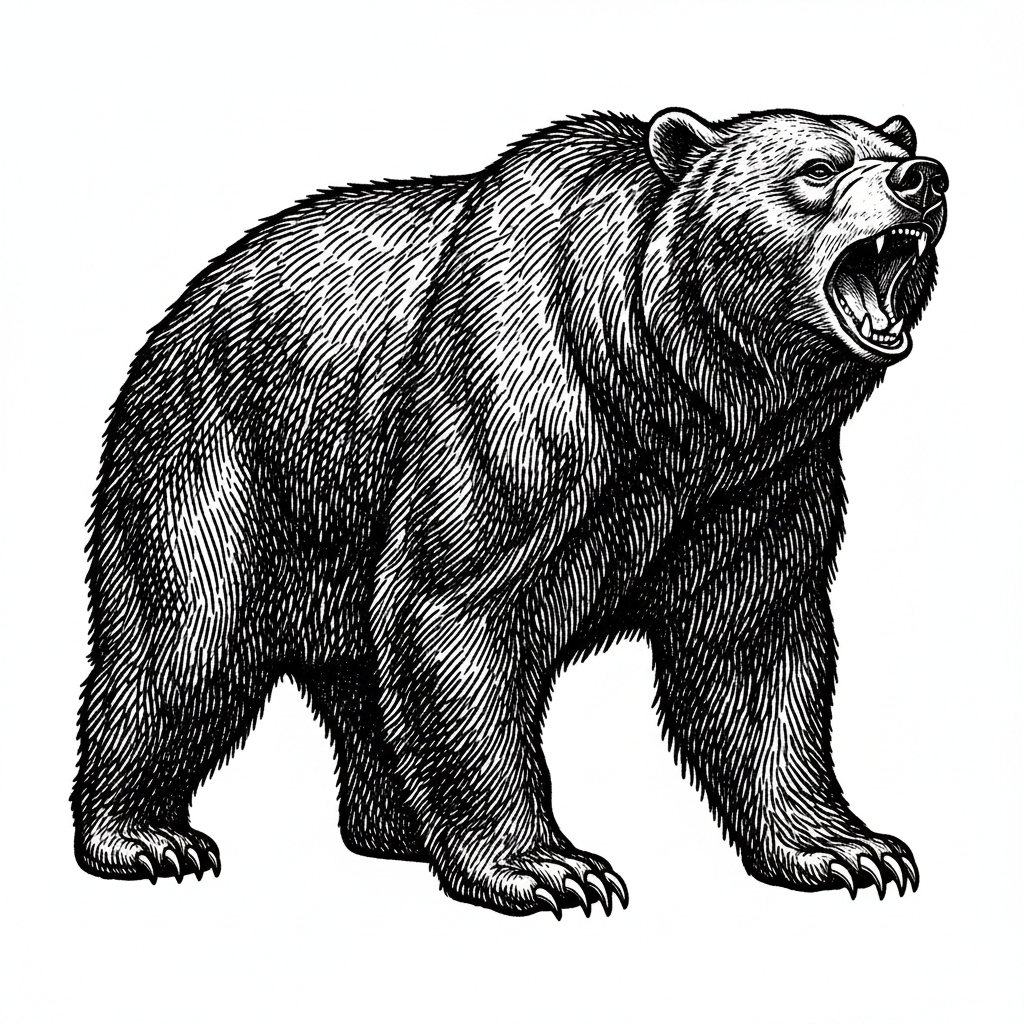 solid black image of a bear