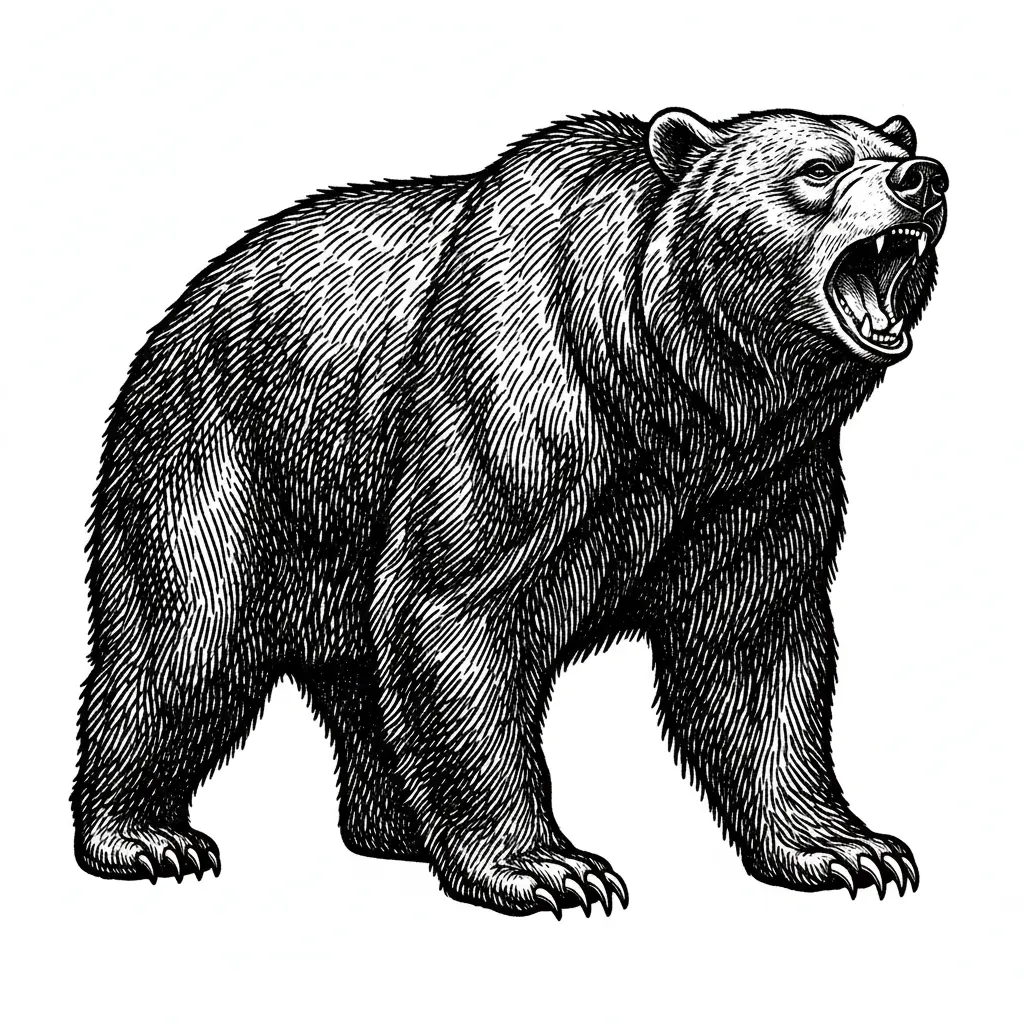 solid black image of a bear