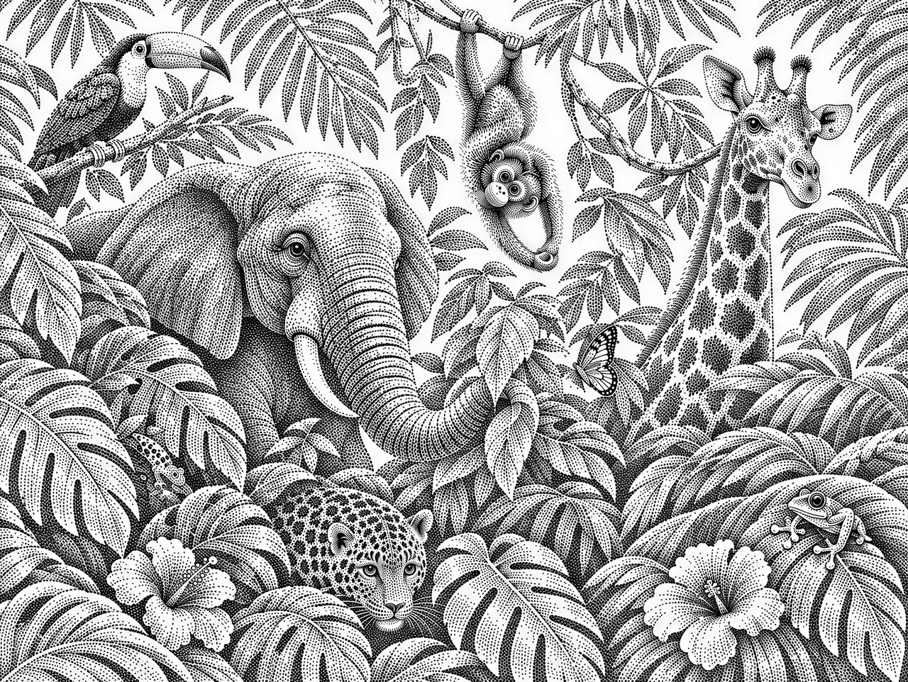 Graphique vectoriel de style stipple