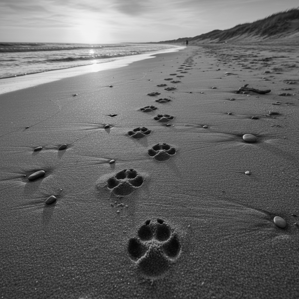dog paw prin track
