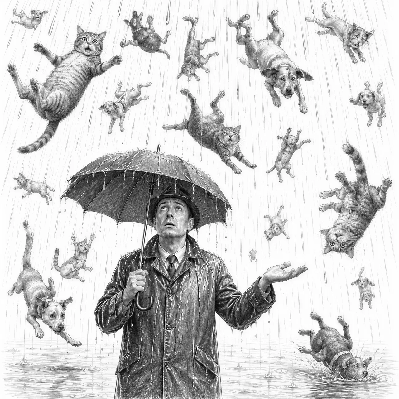 raining cats and dogs
