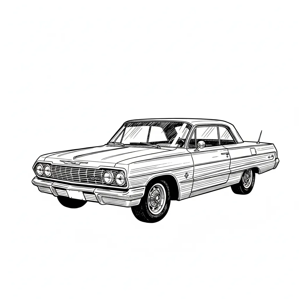 1964 Chevrolet impala SS no shadowing make with great detail