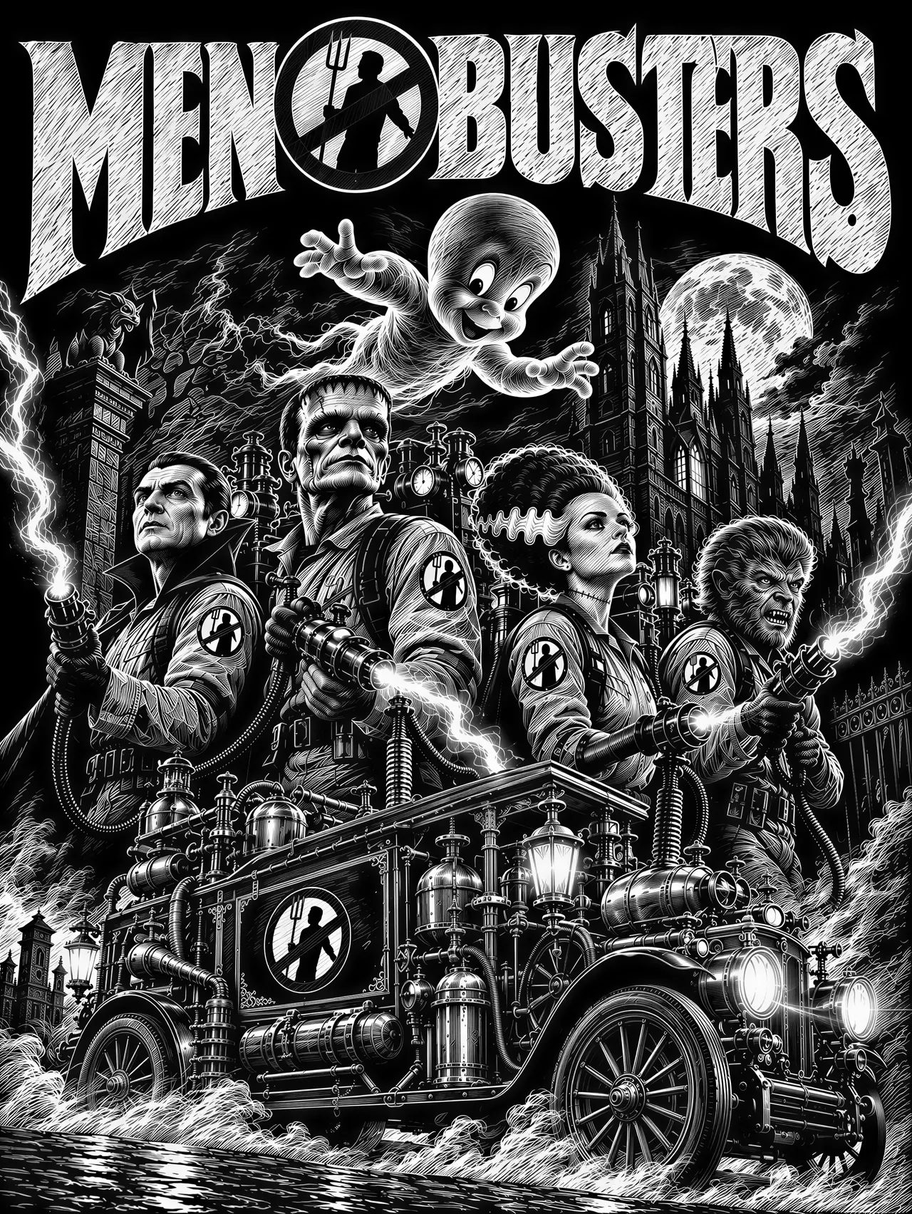 Graphique vectoriel de style scratchboard