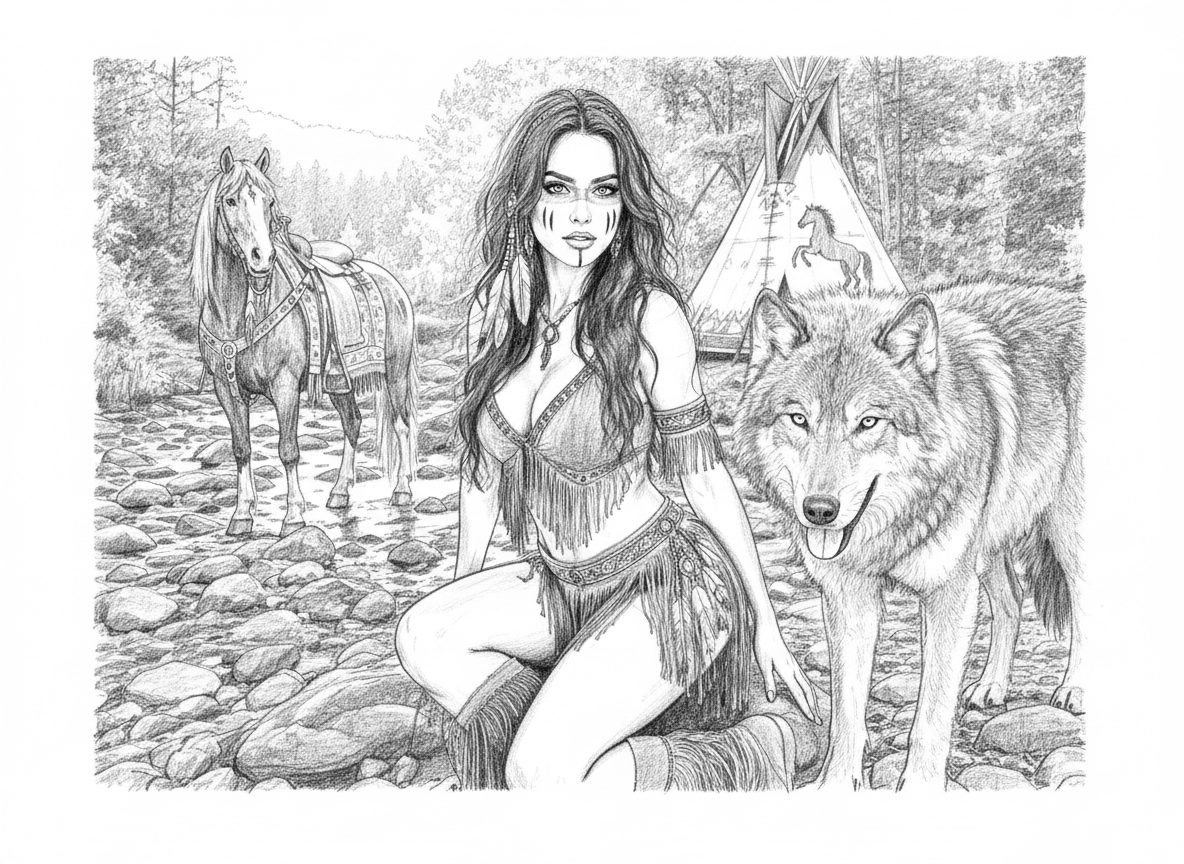 Grafica vettoriale in stile pencil-sketch
