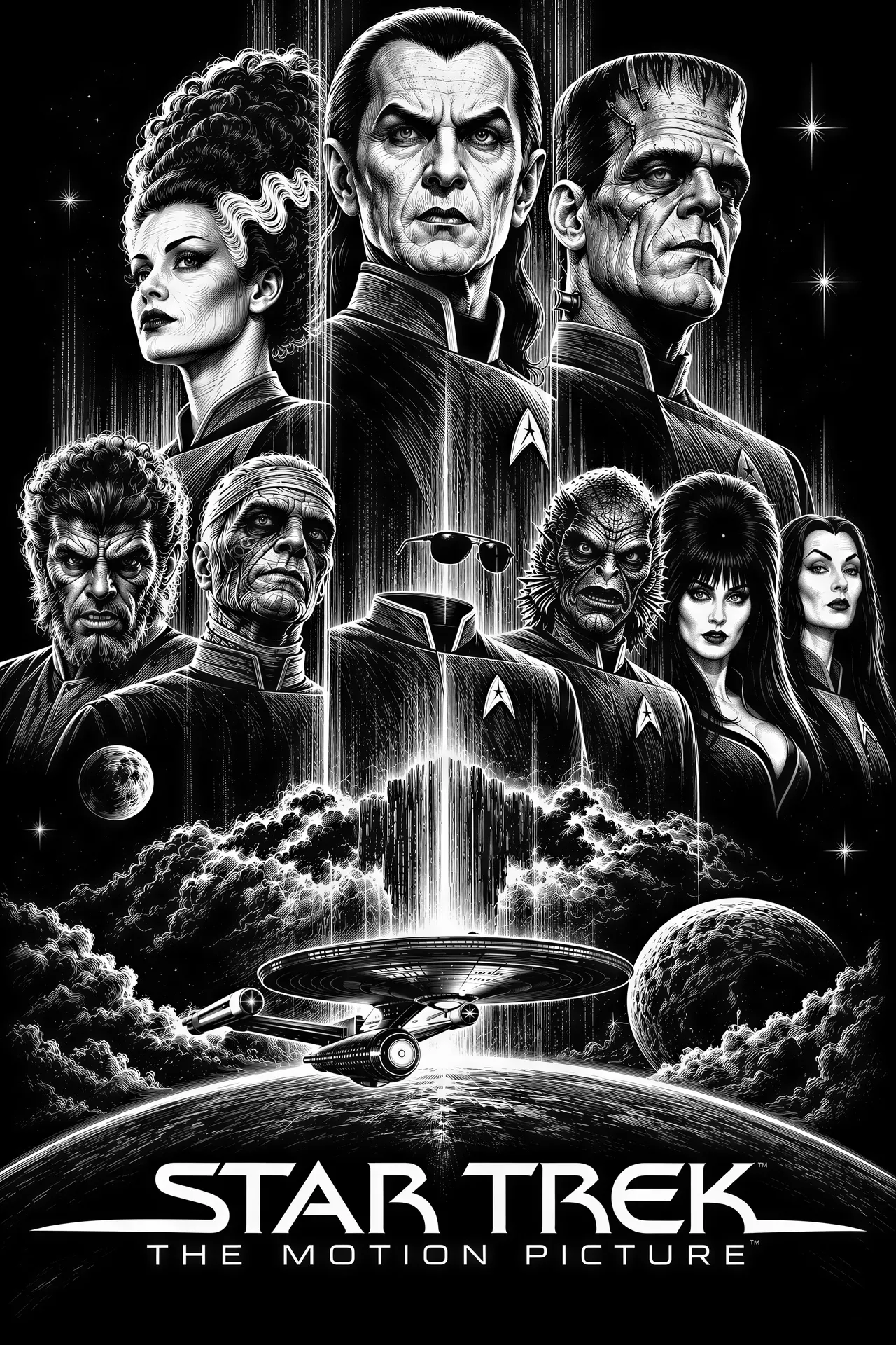 Graphique vectoriel de style scratchboard