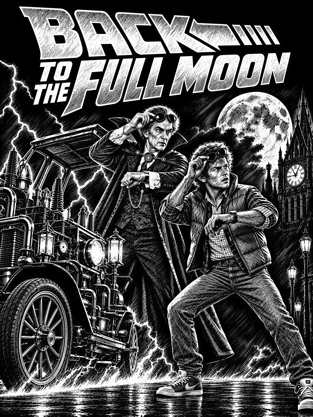 Graphique vectoriel de style scratchboard