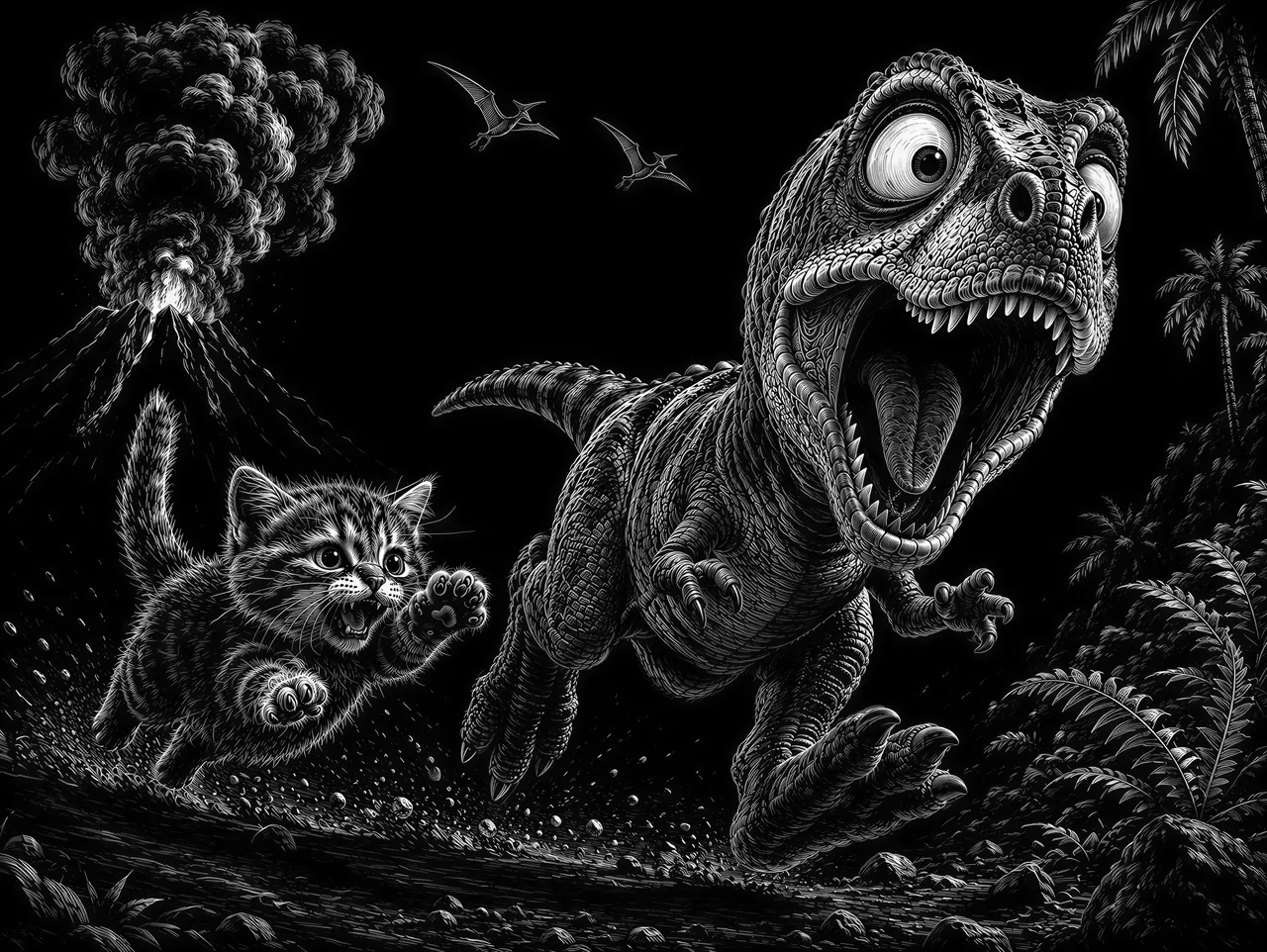 Grafika wektorowa w stylu scratchboard