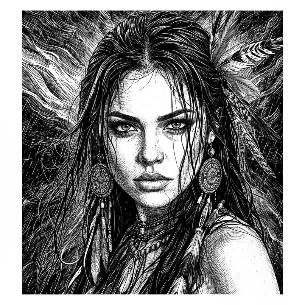 Deep Engraving Obraz rastrowy