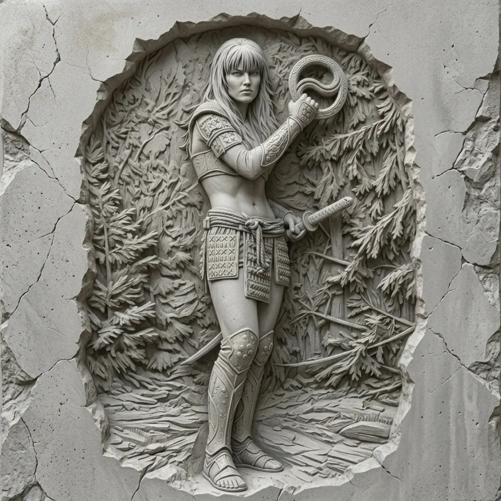 Vektorgrafik im Stil stone-relief