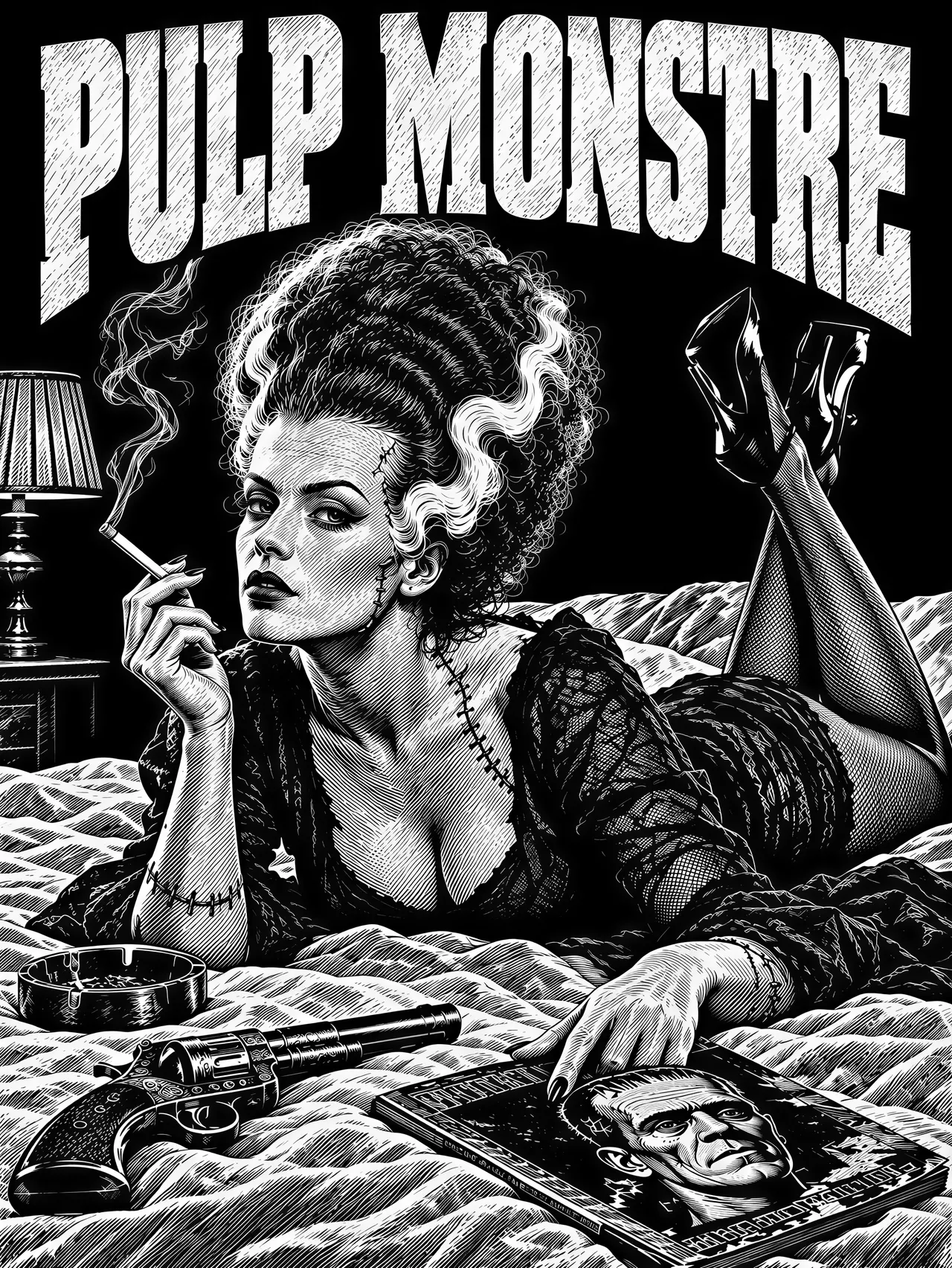 Graphique vectoriel de style scratchboard