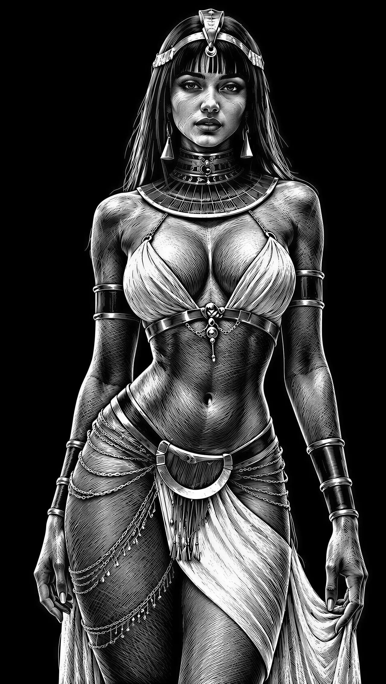 Graphique vectoriel de style scratchboard